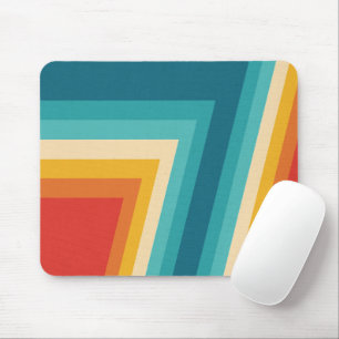 Bunter Retro Streifen - 70er, 80er Entwurf Mousepad