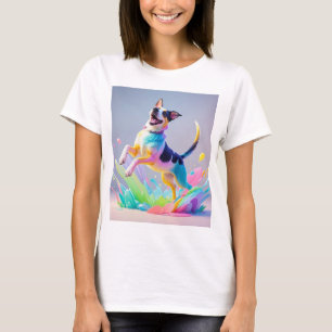 Bunter riesiger glücklicher spielerischer lustiger T-Shirt