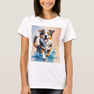 Bunter riesiger glücklicher spielerischer lustiger T-Shirt