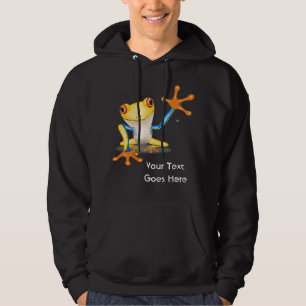 Bunter roter mit Augen Baum-Frosch mit Ihrem Hoodie