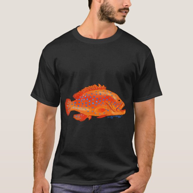 Bunter Roter Zackenbarsch T-Shirt (Vorderseite)