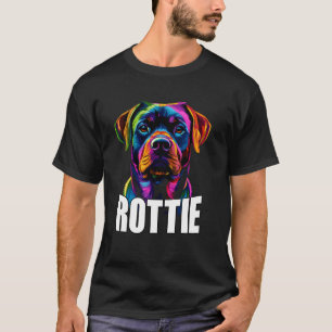 Bunter Rottweiler Gesicht Rottie Hund Liebhaber Mä T-Shirt