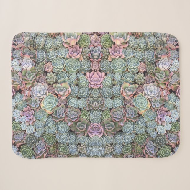 Bunter saftiger Pastellgarten Sherpadecke (Vorderseite (Horizontal))