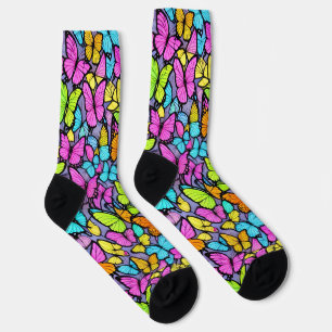 Bunter Schmetterlingsmuster Socken