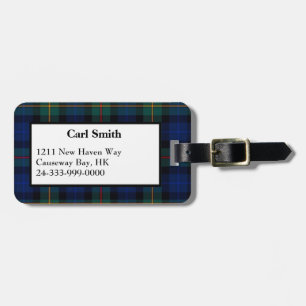 Bunter Smithtartan-karierter Gepäck-Umbau Gepäckanhänger