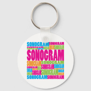 Bunter Sonogram Schlüsselanhänger