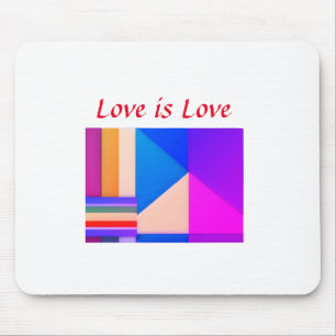 Bunter Stolz Monat schwul LGBTQ Liebe Text hinzufü Mousepad