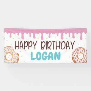 Bunter Streusel-Donut Alles Gute zum Geburtstag Banner