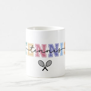 Bunter Tennisspieler Kaffeetasse