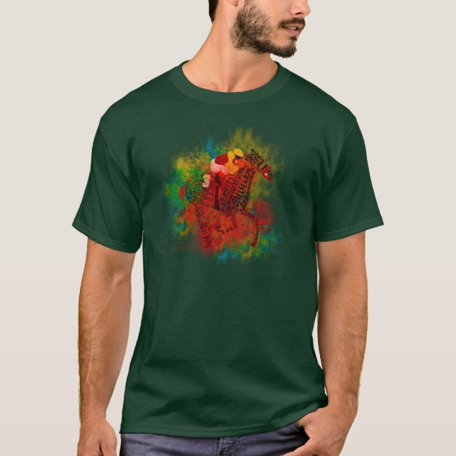 Bunter Thoroughbred in der Typografie T-Shirt (Vorderseite)