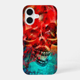 Bunter Totenkopf iPhone 16 Hülle
