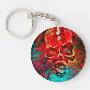 Bunter Totenkopf Schlüsselanhänger