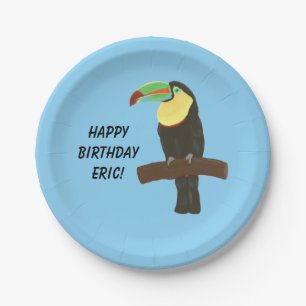 Bunter Toucan Vogel-alles- Gute zum Pappteller