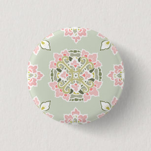 Bunter Tracery-Verzierungs-Pastellknopf Button
