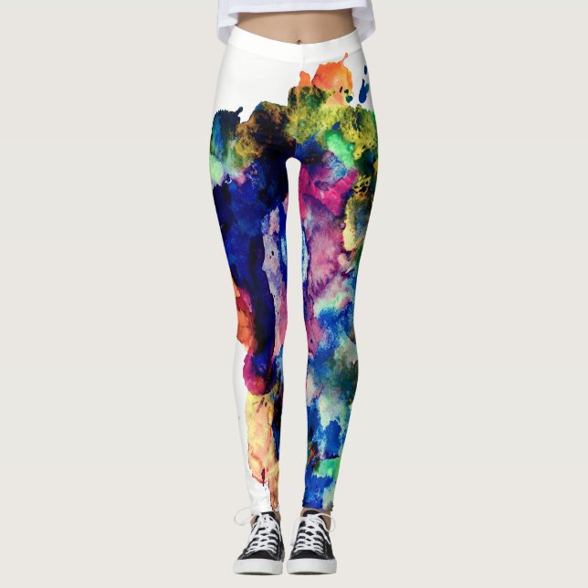 Bunter Trendy abstrakter Leggings (Vorderseite)