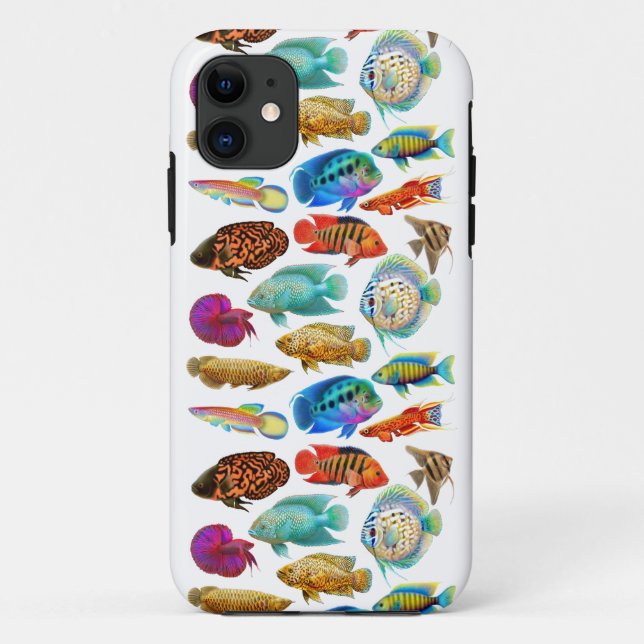 Bunter tropischer Aquarium-Fische iPhone Kasten Case-Mate iPhone Hülle (Rückseite)