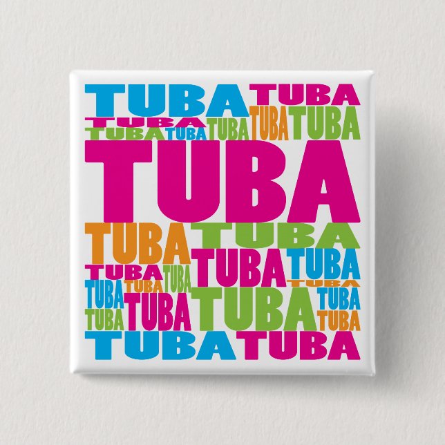 Bunter Tuba Button (Vorderseite)