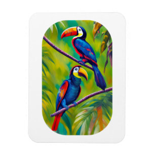 Bunter Tukan-Vogel-Kunst Magnet