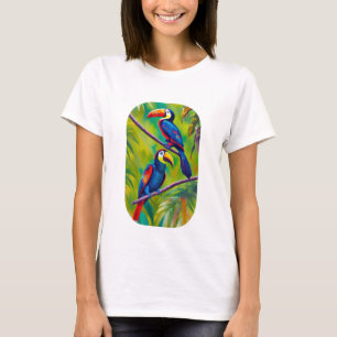 Bunter Tukantuenvogel Kunst T-Shirt