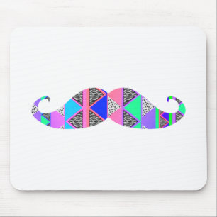 Bunter Türkis-aztekischer Muster-Schnurrbart Mousepad