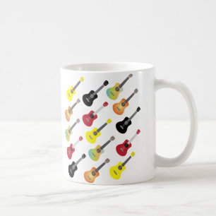 Bunter Ukulele kopiert Musik Kaffeetasse