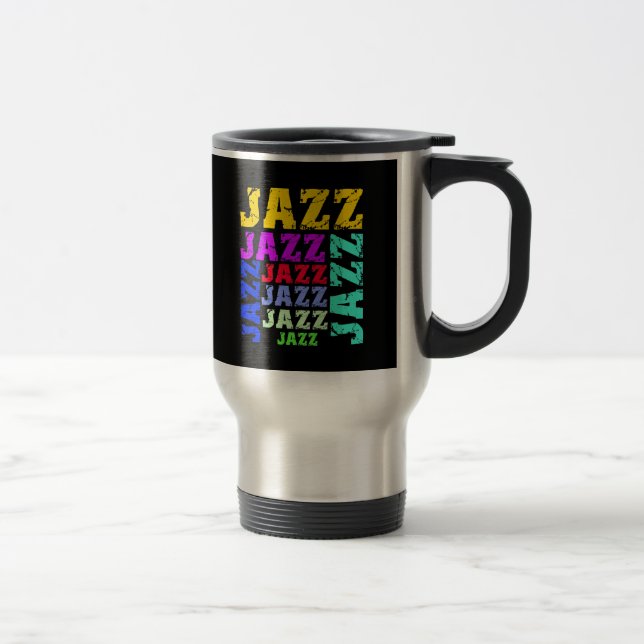 Bunter und cooler Jazz Reisebecher (Rechts)