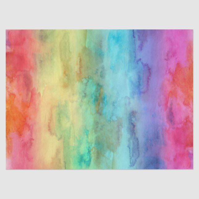 Bunter und heller Regenbogen Seidenpapier (Vorderseite)