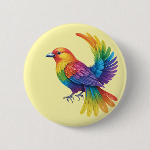 Bunter Vogel Button