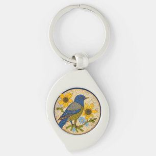 Bunter Vogel Schlüsselanhänger