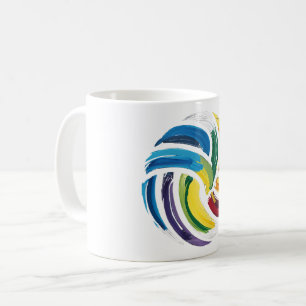 Bunter Volleyball-Ball Kaffeetasse