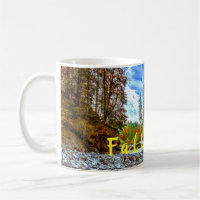 Bunter Waldherbst-Fall-Baum-Fluss
