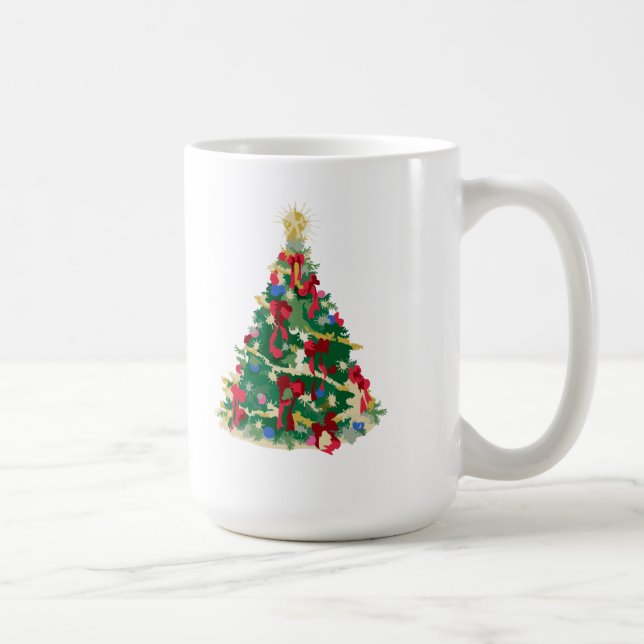 Bunter Weihnachtsbaum: Vektorkunst: Kaffeetasse (Rechts)