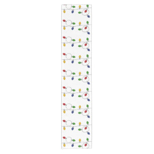 Bunter Weihnachtslicht-Tabellen-Läufer Kurzer Tischläufer