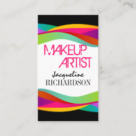 Bunter Wirbels-Make-upkünstler Visitenkarte