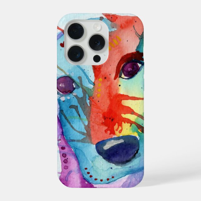 Bunter Wursthund  iPhone 15 Pro Hülle (Rückseite)