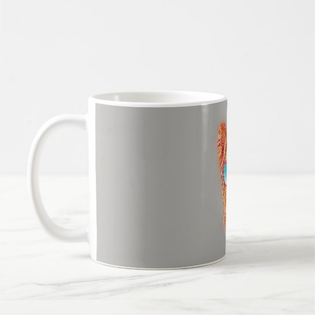 Bunter Yorkie Neon-Hund Yorkshires Terrier Kaffeetasse (Links)