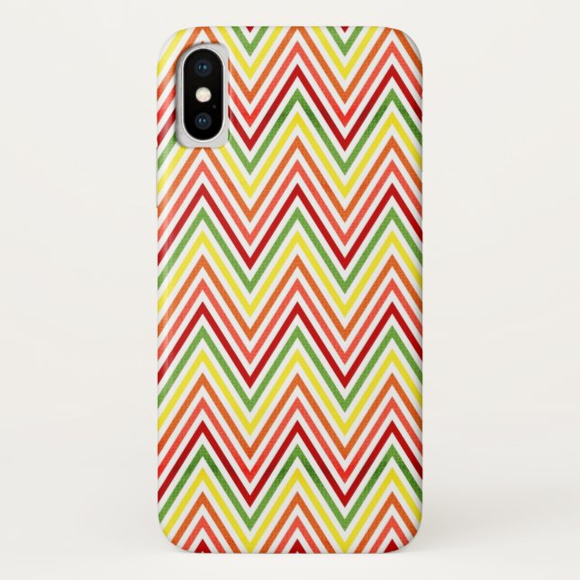 Bunter Zickzack-Zickzack Muster Case-Mate iPhone Hülle (Rückseite)