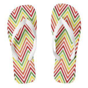 Bunter Zickzack-Zickzack Muster Flip Flops