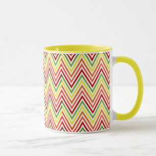 Bunter Zickzack-Zickzack Muster Tasse