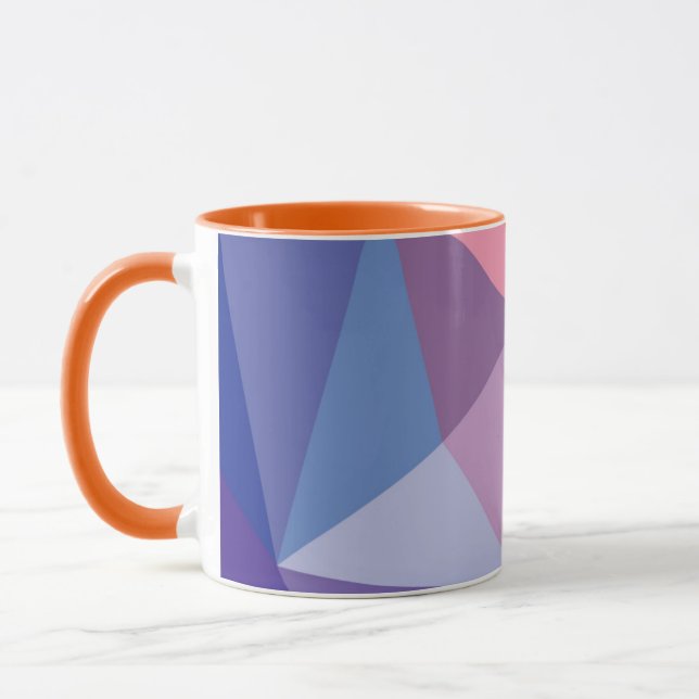 Buntes abstraktes Dreieck-Muster Tasse (Links)