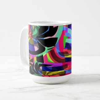 Buntes abstraktes Graffiti-Muster Tasse | Regenbog