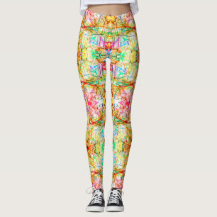 Buntes abstraktes Linien-Kissen mit süßem Muster Leggings