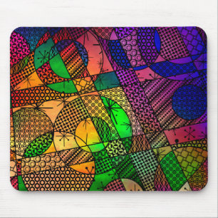 Buntes abstraktes mit Beschaffenheiten u. Mustern Mousepad