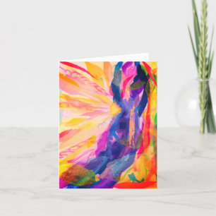 Buntes abstraktes Notecard
