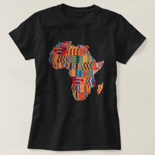 Buntes Afrikakarten T-Shirt feiern