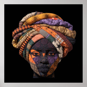 Buntes Afrikanisches Frauenplakat Poster