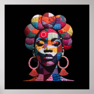Buntes Afrikanisches Frauenplakat Poster