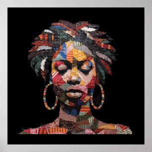 Buntes Afrikanisches Frauenplakat Poster