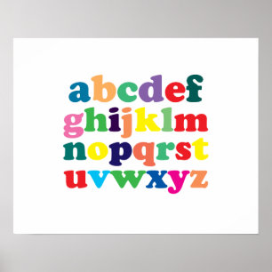 Buntes Alphabet Poster