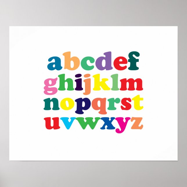 Buntes Alphabet Poster (Vorne)